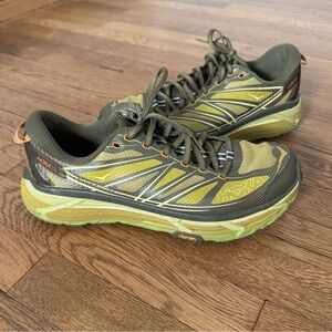 Hoka Olive and Lime Athletic Shoes